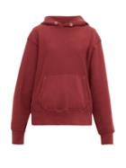 Matchesfashion.com Les Tien - Loop Back Cotton Jersey Hooded Sweatshirt - Womens - Burgundy