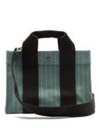 Matchesfashion.com Rue De Verneuil - Traveller Small Pinstriped Flannel Tote Bag - Womens - Blue Multi