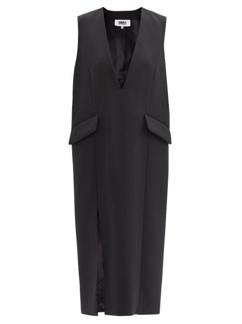Matchesfashion.com Mm6 Maison Margiela - Sleeveless Twill Dress - Womens - Black
