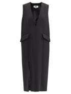 Matchesfashion.com Mm6 Maison Margiela - Sleeveless Twill Dress - Womens - Black