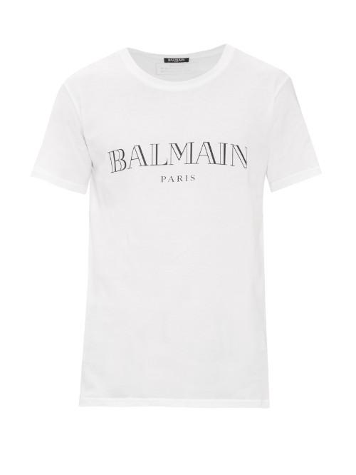 Balmain Logo-print Cotton T-shirt