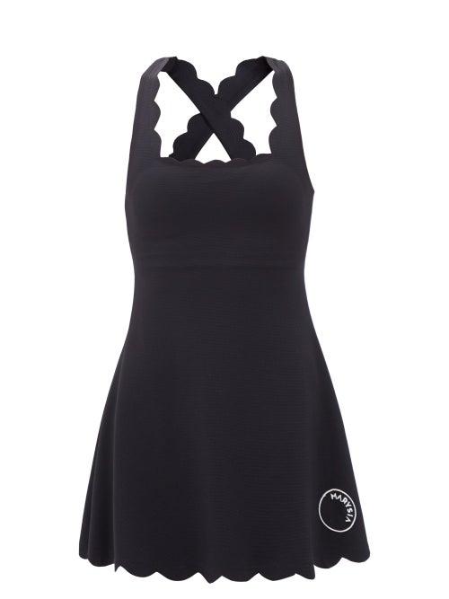 Marysia Sport - Serena Scalloped-edge Dress - Womens - Black