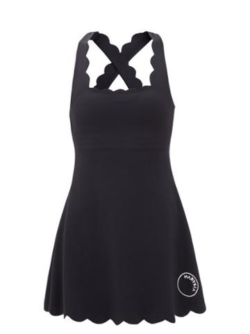 Marysia Sport - Serena Scalloped-edge Dress - Womens - Black