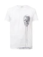Matchesfashion.com Alexander Mcqueen - Skull-print Cotton-jersey T-shirt - Mens - White Multi