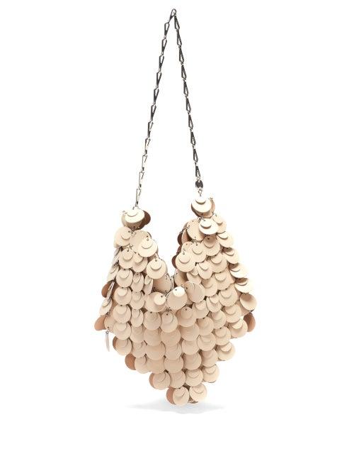 Matchesfashion.com Paco Rabanne - Sphere Hobo 1969 Small Leather-chainmail Bag - Womens - Beige