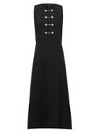 Matchesfashion.com Proenza Schouler - Bar Embellished Cut Out Crepe Dress - Womens - Black