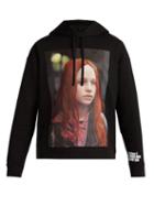 Matchesfashion.com Raf Simons - Christiane F. Photographic Print Cotton Hoodie - Mens - Black