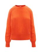 Allude - Rib-knitted Cashmere Sweater - Womens - Orange