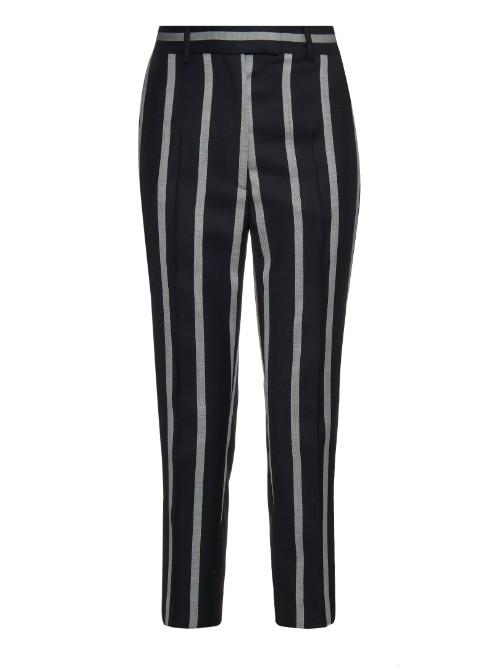 Vivienne Westwood Red Label Marilyn Striped Cropped Wool Trousers