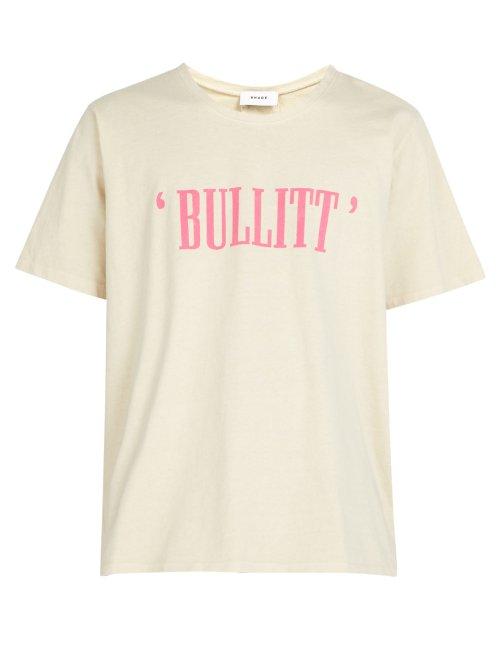 Matchesfashion.com Rhude - Bullit Printed Cotton T Shirt - Mens - White
