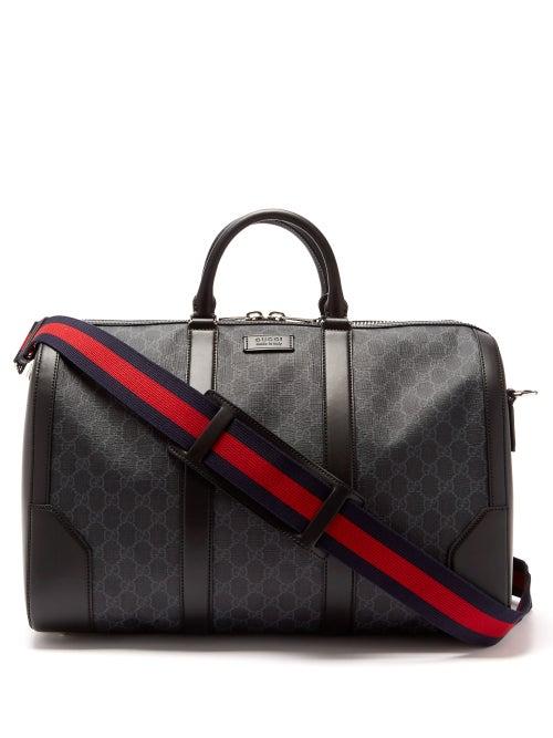 Gucci - Gg-logo Coated-canvas Duffel Bag - Mens - Black
