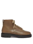 Matchesfashion.com Isabel Marant - Camp Lace Up Leather Boots - Mens - Khaki