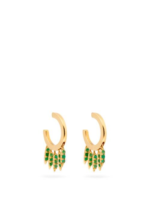 Matchesfashion.com Ileana Makri - Grass Emerald & 18kt Gold Earrings - Womens - Green Gold