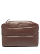 Matchesfashion.com Kassl Editions - Oil Bi-colour Padded Canvas Pouch - Womens - Black Brown