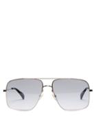 Matchesfashion.com Givenchy - Square Frame Metal Aviator Sunglasses - Womens - Gold