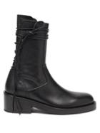 Matchesfashion.com Ann Demeulemeester - Wraparound-lace Leather Boots - Womens - Black