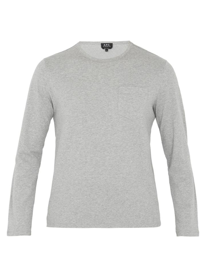 A.p.c. Timmy Long-sleeved Cotton-jersey T-shirt