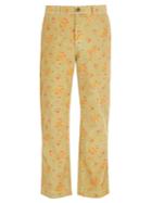 Gucci Floral Straight-leg Corduroy Trousers