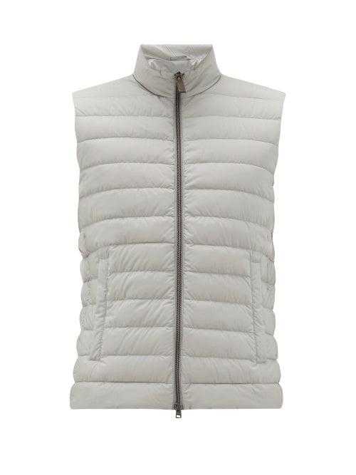 Matchesfashion.com Herno - Quilted-down Gilet - Mens - Grey