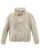 Ladies Rtw Brunello Cucinelli - Stand-neck Shearling Jacket - Womens - Beige