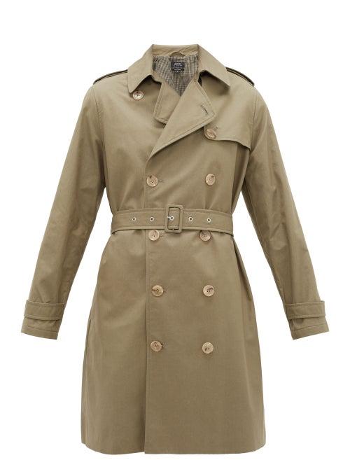 Matchesfashion.com A.p.c. - Josephine Double-breasted Cotton Trench Coat - Womens - Khaki