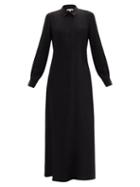 Matchesfashion.com La Collection - Ramona Silk-crepe Shirt Dress - Womens - Black