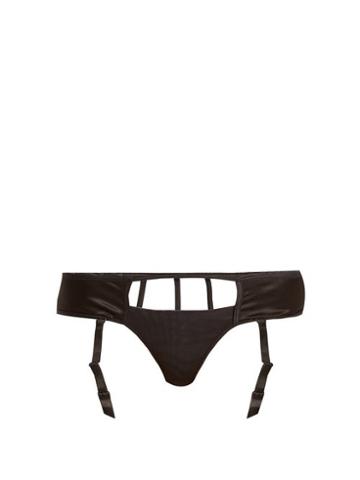 Ladies Lingerie Coco De Mer - Sylph Suspender Briefs - Womens - Black