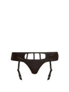 Ladies Lingerie Coco De Mer - Sylph Suspender Briefs - Womens - Black