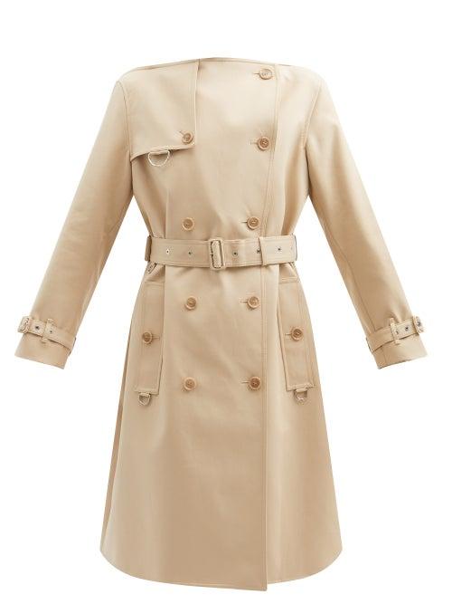 Burberry - Double-breasted Cotton-gabardine Trench Coat - Womens - Beige