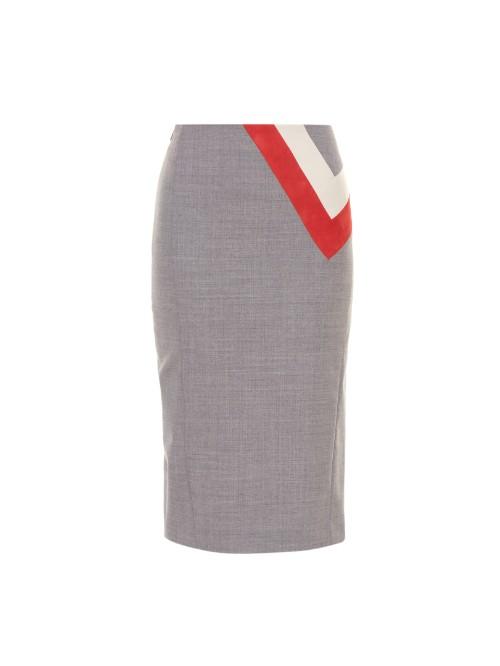Altuzarra Dine Chevron-detail Pencil Skirt
