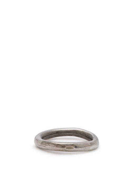 Matchesfashion.com Ann Demeulemeester - Asymmetric Sterling Silver Ring - Mens - Silver