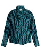 Issey Miyake Skew Drop-shoulder Graphic-embellished Jacket