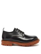 Alexander Mcqueen - Tread-sole Leather Derby Shoes - Mens - Black Brown