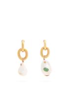 Sonia Rykiel Pearl Drop Chain Earrings