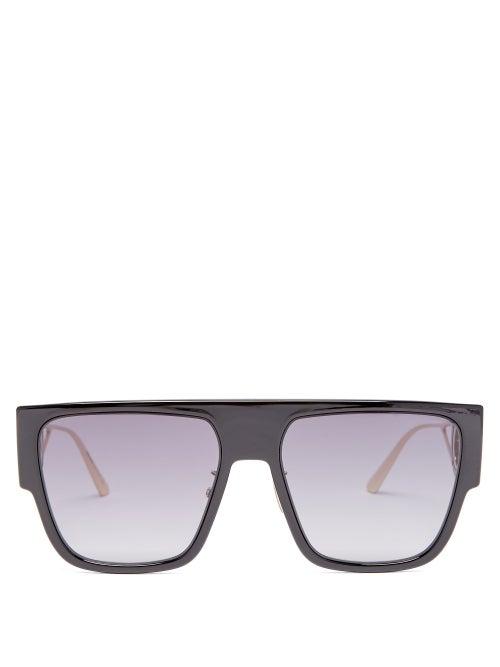 Ladies Accessories Dior - 30montaigne D-frame Acetate And Metal Sunglasses - Womens - Black