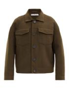 Matchesfashion.com Acne Studios - Boxy Wool-twill Jacket - Mens - Dark Green