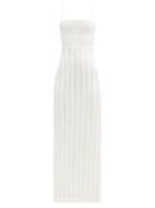 Matchesfashion.com Galvan - Sardinia Side-slit Sequinned Column Gown - Womens - White