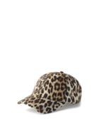 Ganni - Leopard-print Organic-cotton Baseball Cap - Womens - Leopard Print