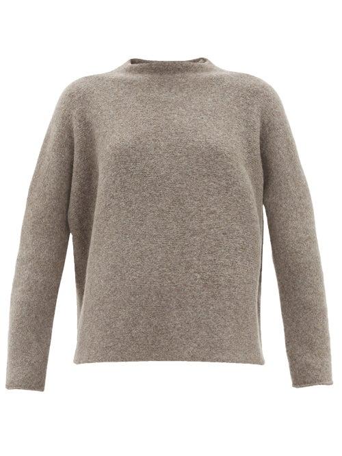 Matchesfashion.com Lauren Manoogian - High-neck Alpaca-wool Sweater - Womens - Grey