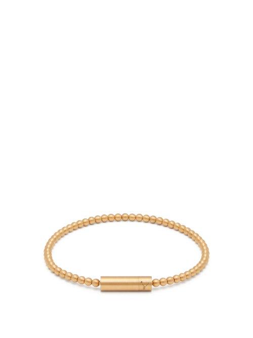 Matchesfashion.com Le Gramme - Le 15g Beads 18kt Gold Bracelet - Mens - Gold