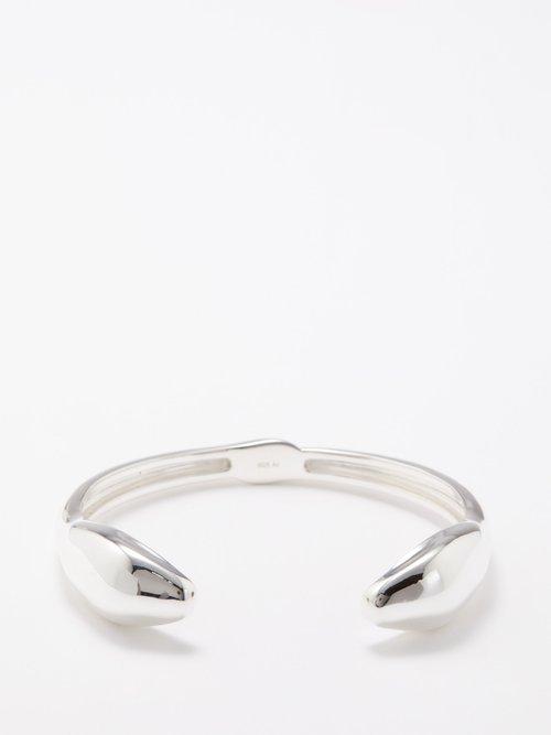 Annika Inez - Serpent Sterling-silver Cuff - Womens - Silver