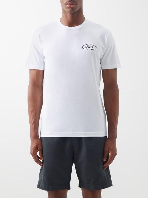 Sunspel - X David Shrigley Riviera Cotton-jersey T-shirt - Mens - White