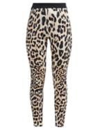 Matchesfashion.com Paco Rabanne - Leopard Print Stretch Leggings - Womens - Leopard