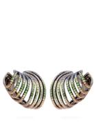 Matchesfashion.com Lynn Ban - Sonic Sapphire & Rhodium Plated Ear Cuffs - Womens - Multi
