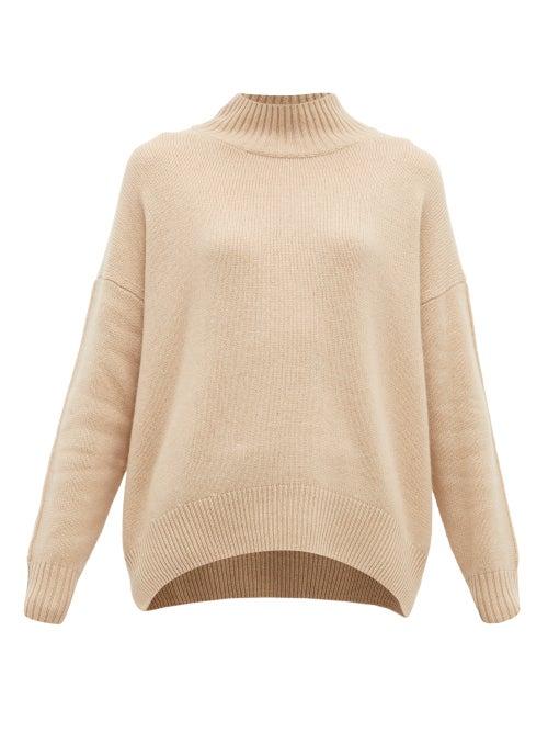 Matchesfashion.com Allude - High Neck Cashmere Sweater - Womens - Beige