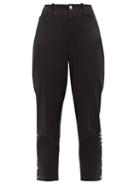Matchesfashion.com Cheval Pampa - Panelled Stretch-cotton Satin Trousers - Womens - Black