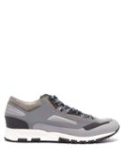 Matchesfashion.com Lanvin - Reflective Panel Suede And Leather Trainers - Mens - Grey