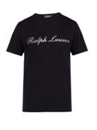 Matchesfashion.com Ralph Lauren Purple Label - Logo Print Cotton Jersey T Shirt - Mens - Navy