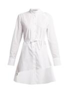 Matchesfashion.com Palmer//harding - Split Collar Cotton Poplin Shirt - Womens - White
