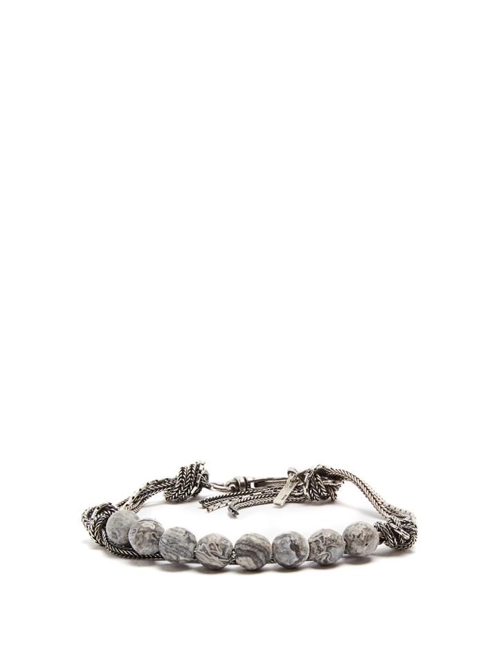 Emanuele Bicocchi Bead-embellished Sterling-silver Bracelet